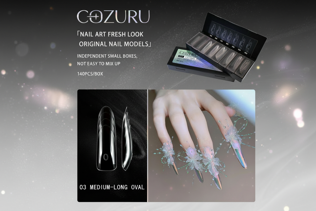 COZURU Dual Forms Length Oval Nail Tips – Shape #03